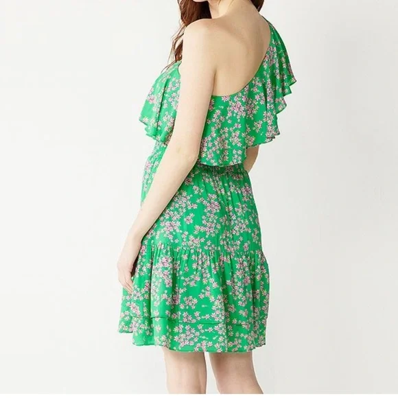 Draper James Green One Shoulder Dress - Picture 3 of 7